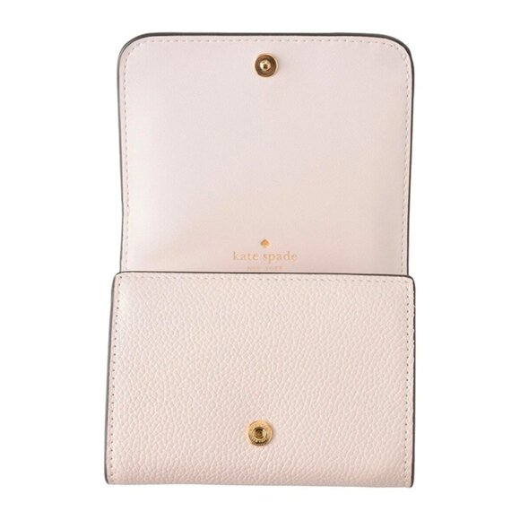 S Kate Spade Kayla Embellished Spade L-Zip Wallet KK113 Light Pink Leather NWT - Picture 5 of 13